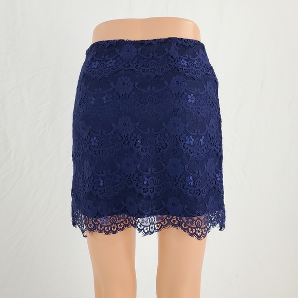 Forever21 Dark Blue Mini Silhouette Skirt Small - Picture 7 of 8